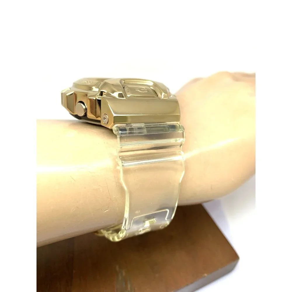 Casio Men's Watch G-Shock GM6900SG Gold Clear Resin Digital 48mm Sport 3230 - Picture 12 of 14